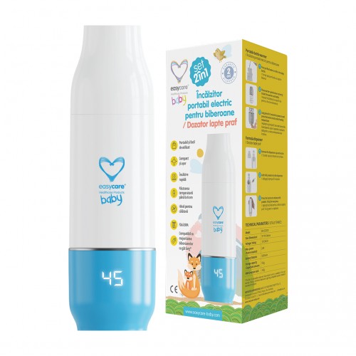  Accesorii - Easycare baby Set 2in1 Incalzitor electric portabil pentru biberoane si dozator lapte praf Zephyr Labs