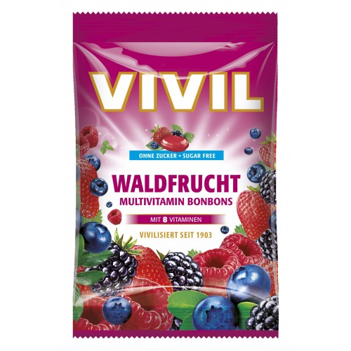 Alimentatie sanatoasa - Vivil bomboane multivitamine fructe de padure fara zahar, 60g Zephyr Labs