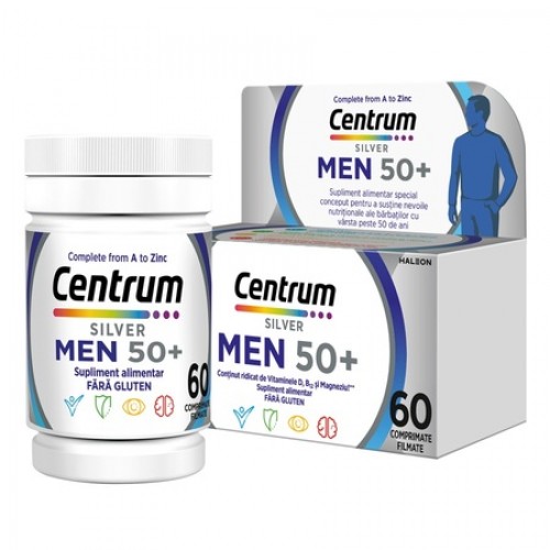 Suplimente alimentare - Centrum A-Z silver 50+ barbati x 60 comprimate Zephyr Labs