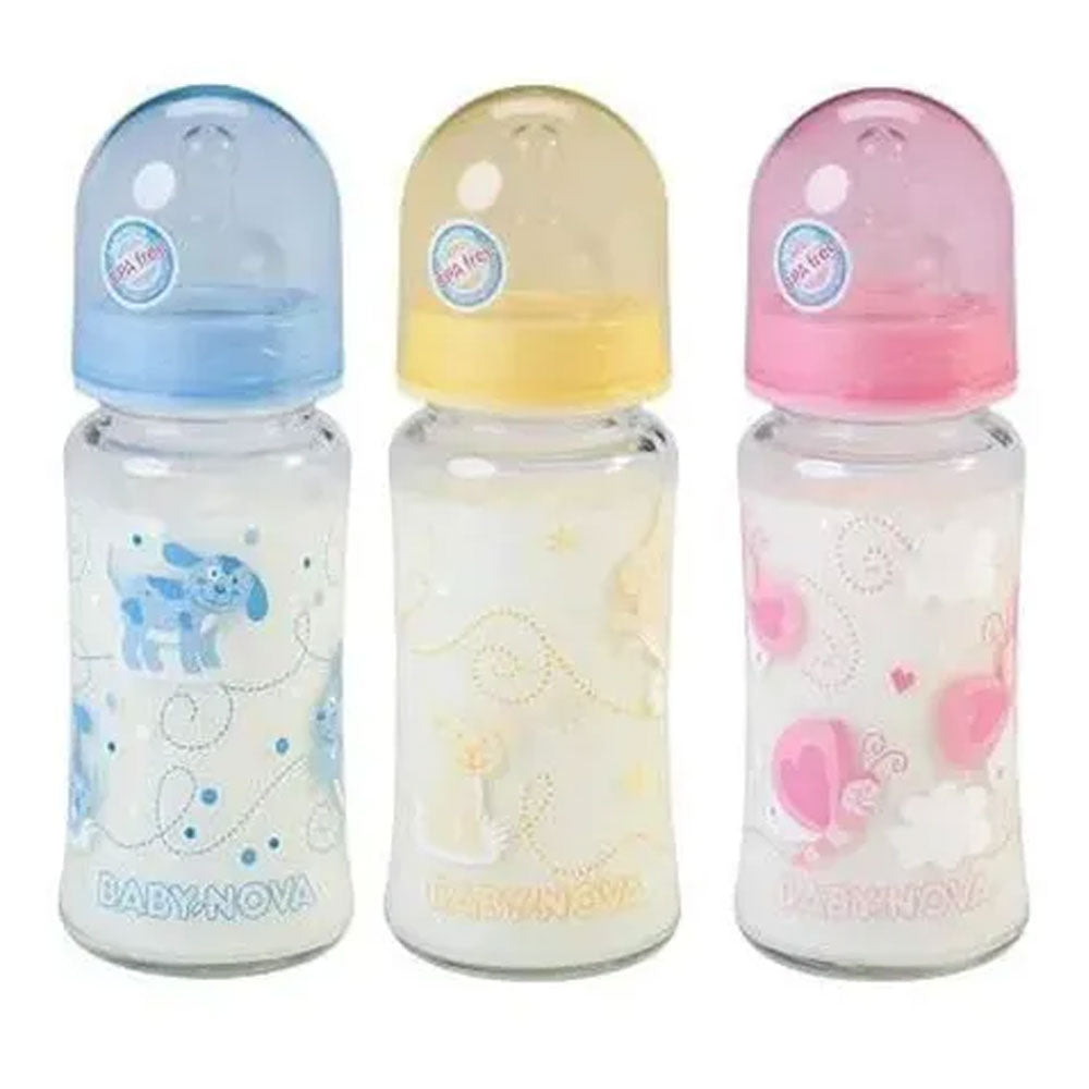 Baby Nova Biberon PP fara BPA decor cu animalute 47010, 240ml