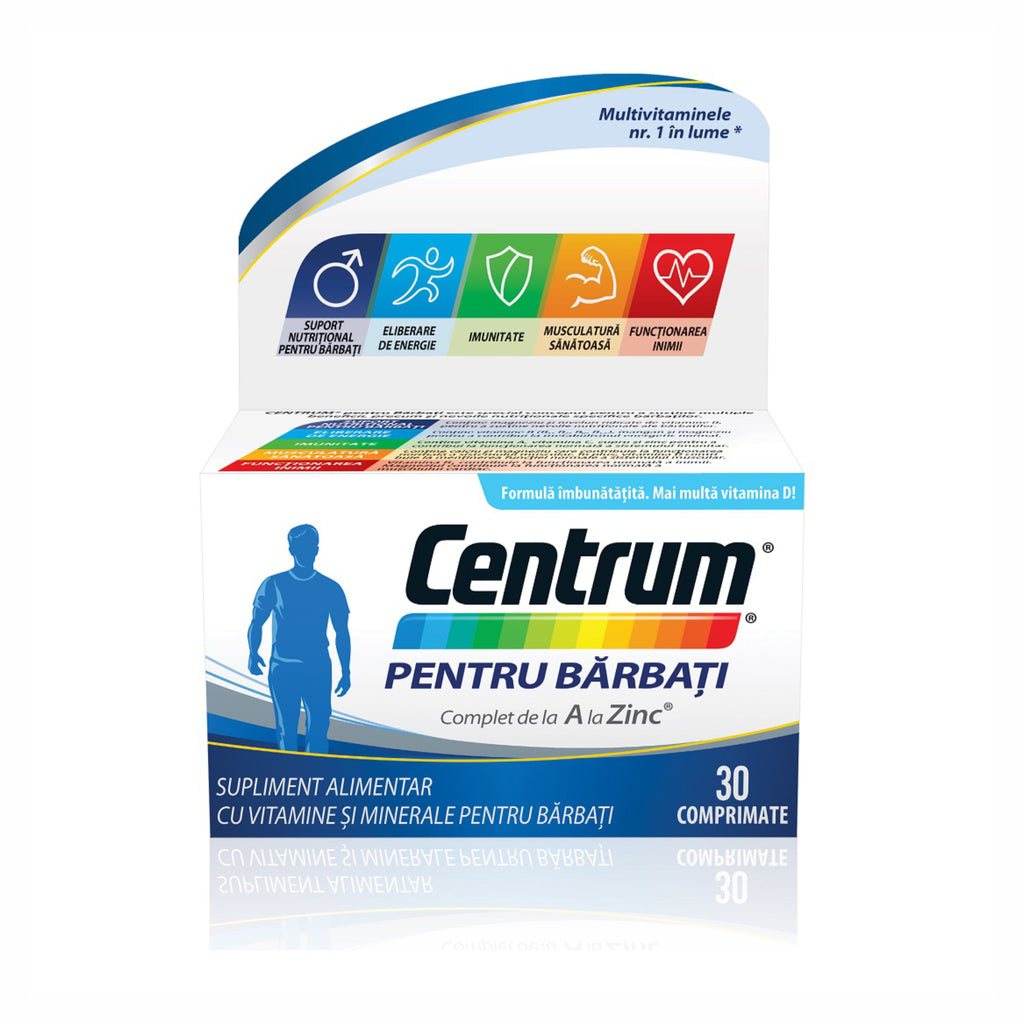 CENTRUM Barbati de la A la Zinc, 30 comprimate