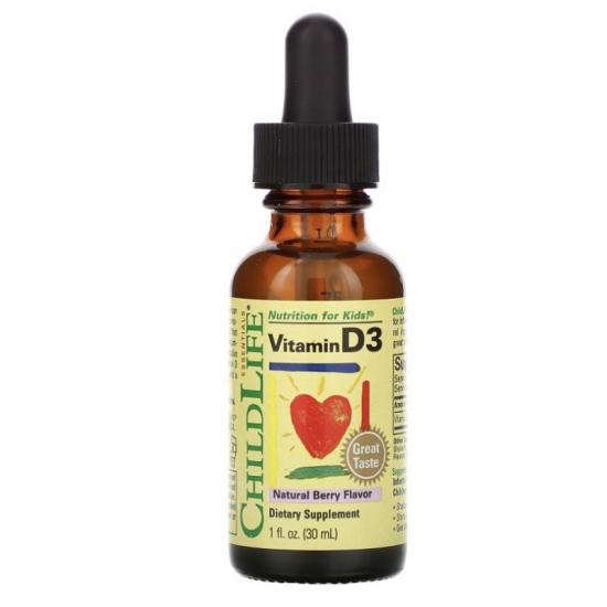Childlife Essentials Vitamina D3 picaturi copii 500UI 30 ml Childlife Essentials Vitamina D3 picaturi copii 500UI 30 ml