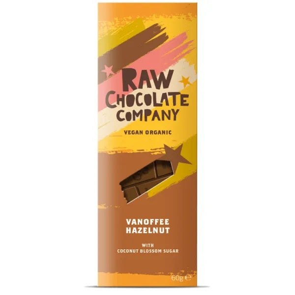 Ciocolata Raw-Vegana cu Vanoffe si Alune, Bio, fara Gluten, The Raw Chocolate Company, Eco, 60 gr