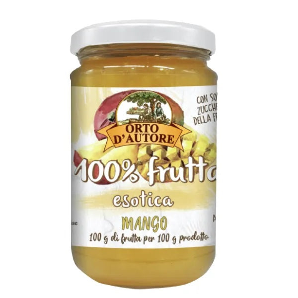 Dulceata de Mango 100% din Fructe 340 gr Naturala fara Zahar, fara Gluten, Orto D’Autore