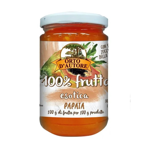 Dulceata de Papaia 100% din Fructe 340 gr Naturala fara Zahar, fara Gluten, Orto D’Autore