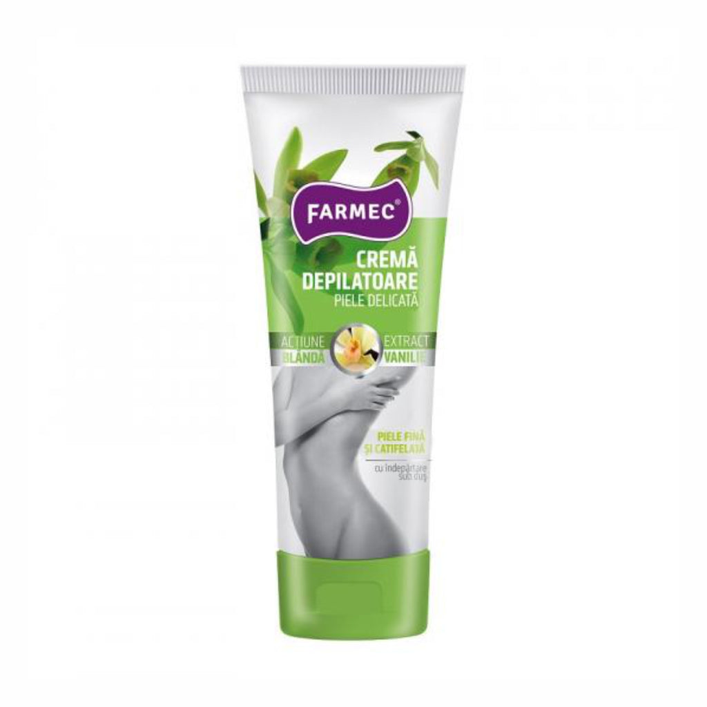 Farmec crema depilatoare vanilie piele sensibila 150ml Farmec crema depilatoare vanilie piele sensibila 150ml