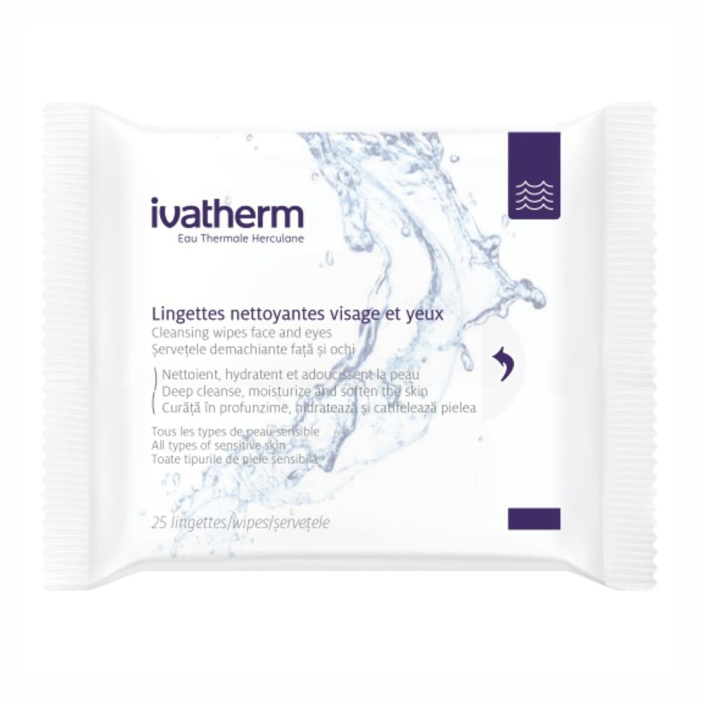 Ivatherm servetele demachiante pentru fata si ochi 25 buc Ivatherm servetele demachiante pentru fata si ochi 25 buc