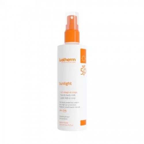 Ivatherm Sunlight lapte pentru fata si corp cu protectie solara SPF 50+, 200 ml Zephyr Labs [1]