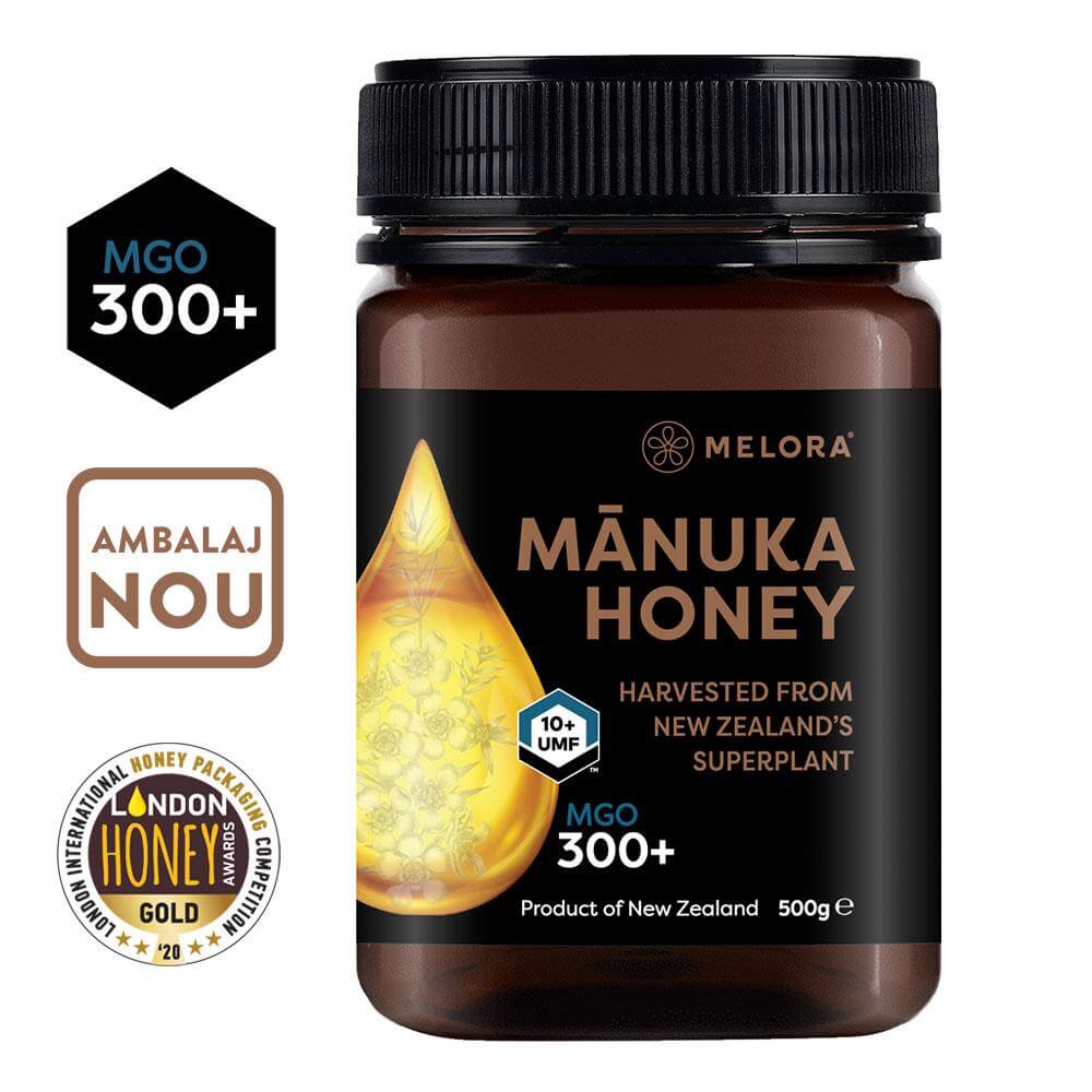 Miere de Manuka MELORA, MGO 300+ Noua Zeelanda, 500 g, naturala