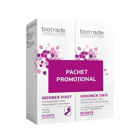 Pachet Biotrade Odorex Foot spray 40ml + Odorex Deo 40ml