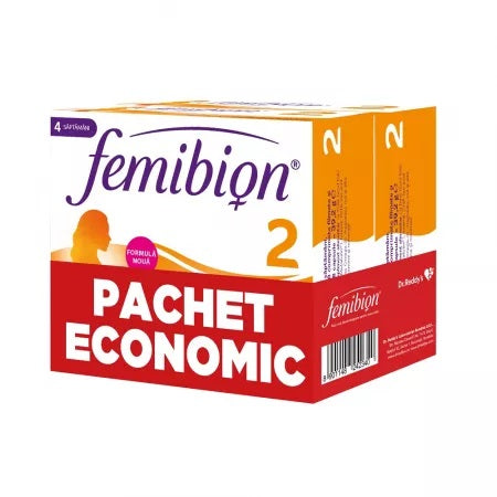 Pachet Femibion 2 sarcina si alaptare, 2x(28 comprimate + 28 capsule)