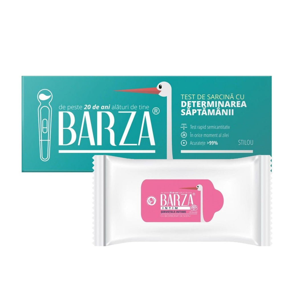 Test sarcina Barza ultrasensibil stilou + servetele intime cadou