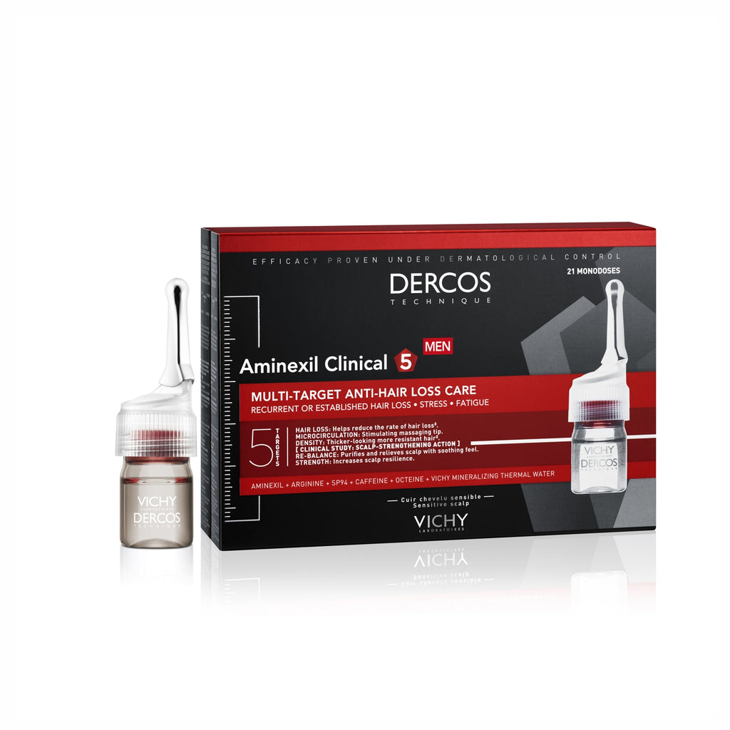 Vichy Dercos Aminexil Clinical 5 tratament barbati 21 fiole x 6ml