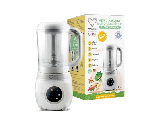 Easycare baby aparat automat multifunctional de gatit cu aburi si blender 5 in 1