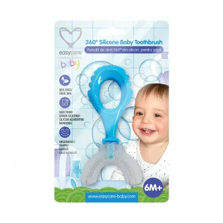 Easycare baby periuta dinti silicon copii si bebelusi 360 grade