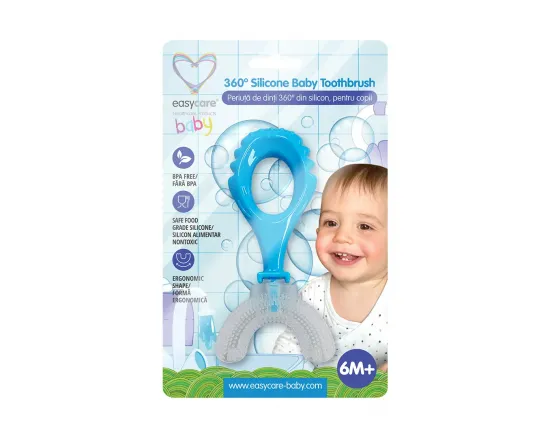 Easycare baby periuta dinti silicon copii si bebelusi 360 grade