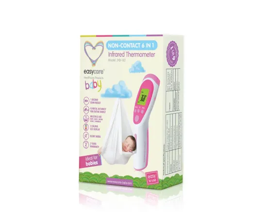 Termometru digital Easycare baby non-contact infrarosu 6 in 1 roz