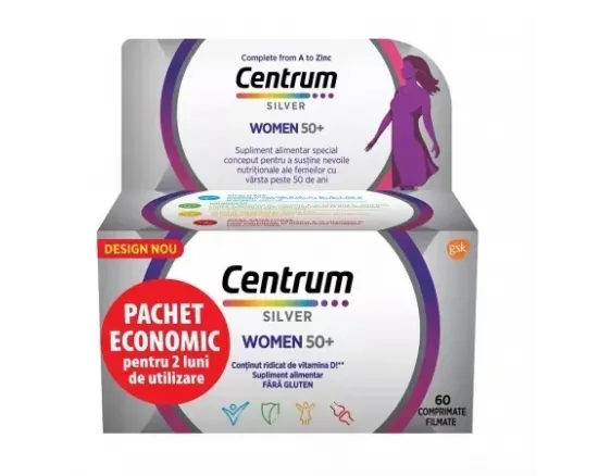 Centrum A-Z silver 50+ femei x 60 compr.