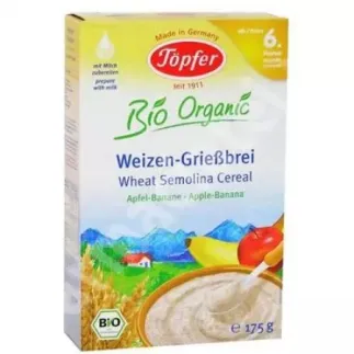 Topfer cereale gris, mere, banane, 175g (60455)