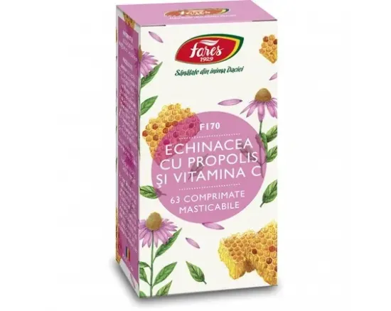 Echinaceea,propolis si vit.C x 63 compr