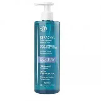 Ducray keracnyl gel de curatare anti-acnee, 400ml