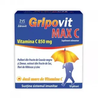 Gripovit Max C, 10 plicuri