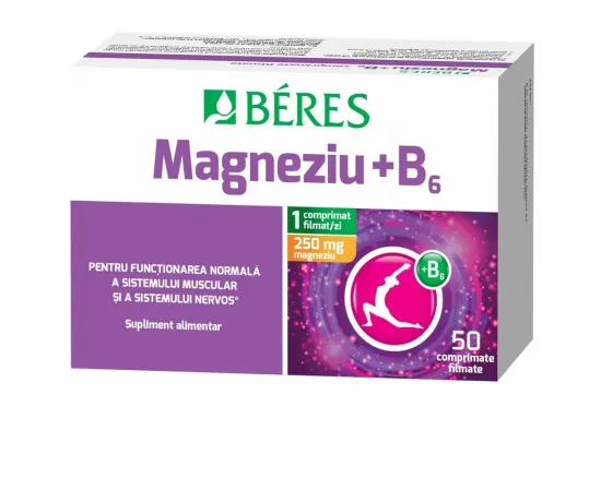 Beres Magneziu + B6 x 50 compr. film.