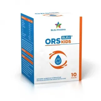 OrsBleu kids solutie rehidratare, 10 plicuri