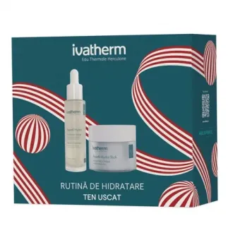 Ivatherm Aquafil Hydra rich pachet (ser 30ml + crema 50ml) pret special