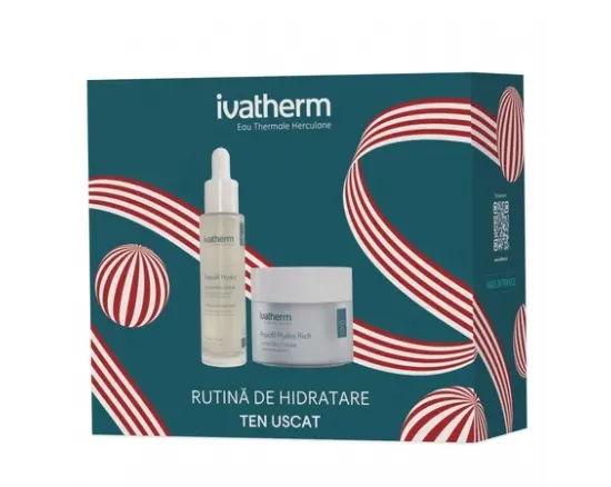 Ivatherm Aquafil Hydra rich pachet (ser 30ml + crema 50ml) pret special