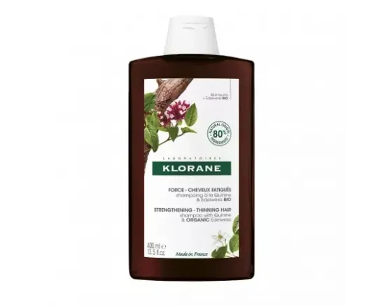 Klorane sampon chinina+floare de colt bio 400ml