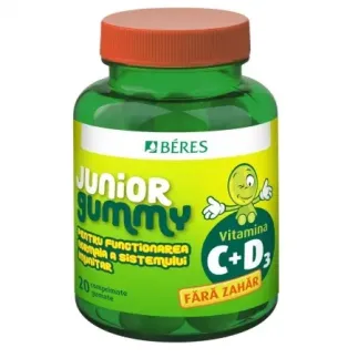 Beres vitamina C+D3 Junior Gummy, 20 comprimate gumate