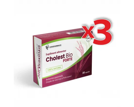Cholest Bio Forte x30 capsule (pachet 3 cutii)