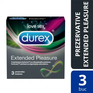 Prezervative Durex Extended Pleasure 3 bucati