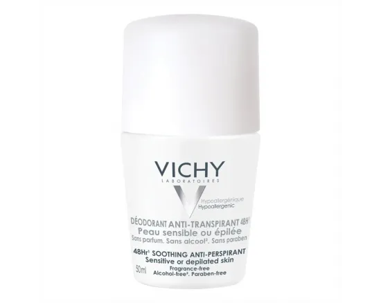 Vichy deo roll-on 48h fara parfum pachet promo (1+1-50%)