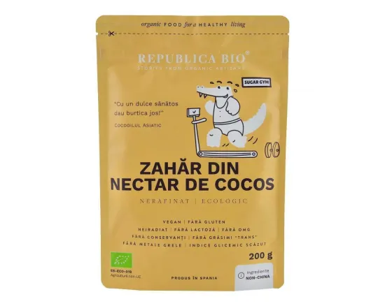 Zahar din nectar de cocos ecologic, pur, 200g
