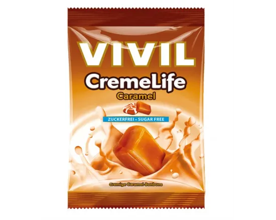 Vivil bomboane Creme Life classic caramel fara zahar, 60g